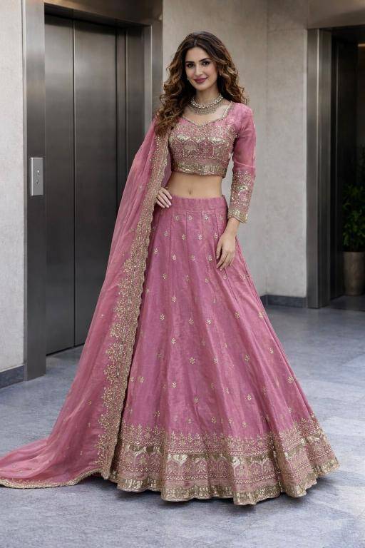 NEW Launching Designer SSC 703 Silk Pink Bridal lehenga choli in Hyderabad